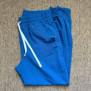 Figs Royal Blue High Waisted Uman Joggers